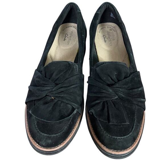 Clarks Black Loafers with Tassels and Platform Sole - Picture 6 of 16